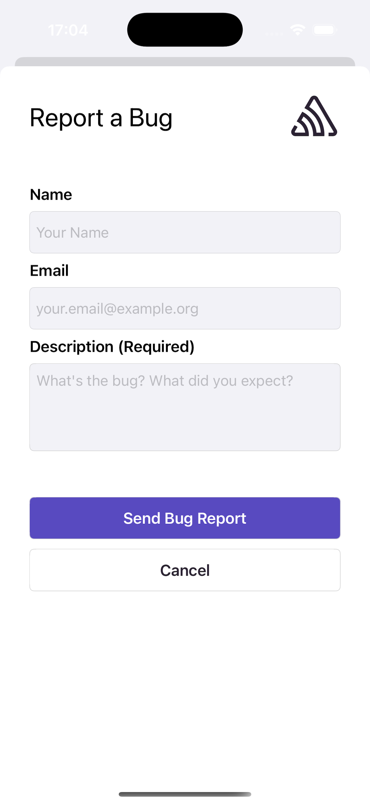 User Feedback Widget